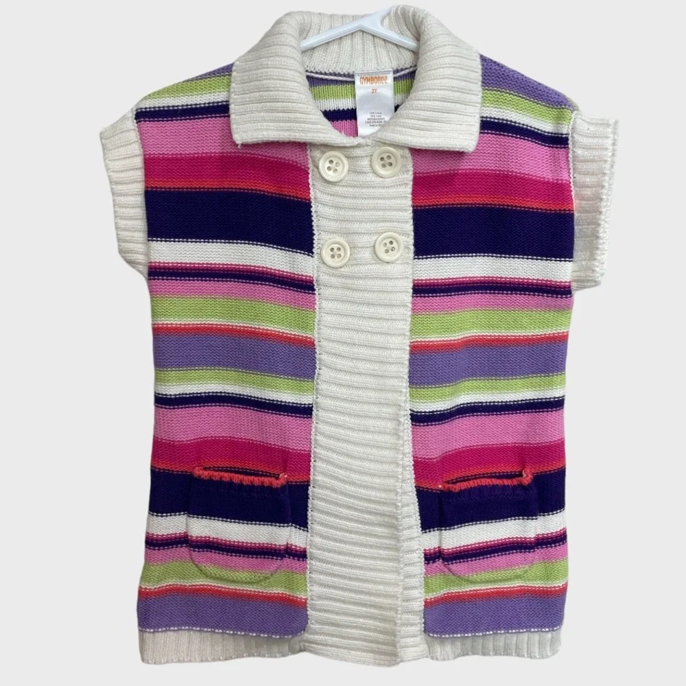 2013 Gymboree Corgi Line Multi Stripe Sweater size 2T - Picture 4 of 10